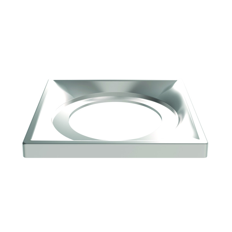 Cadre à carreler 143x143mm ABS chromé mat, pour bondes réf. 5710/5715/5680