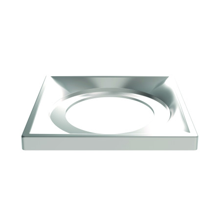 Cadre à carreler 143x143mm ABS chromé mat, pour bondes réf. 5710/5715/5680