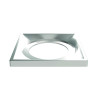 Cadre à carreler 143x143mm ABS chromé mat, pour bondes réf. 5710/5715/5680