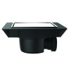 Bonde sol extra-plat réglable,capot métal ,sortie horizontale Ø40,corps 70% PCR