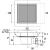 Bonde sol extra-plat réglable,capot métal ,sortie horizontale Ø40,corps 70% PCR