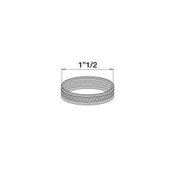 Lot de 2 écrous laiton 1”1/2 (40x49), pour siphon d’évier laiton
