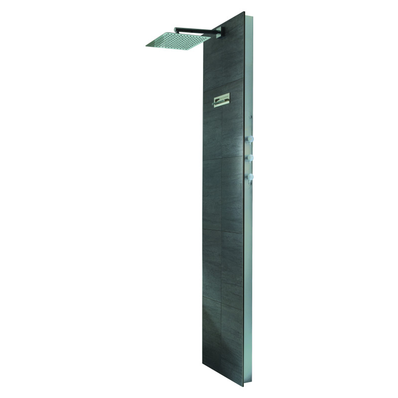 BÂTI'DOUCHE à carreler, robinetterie thermostatique, pomme haute 300x300mm