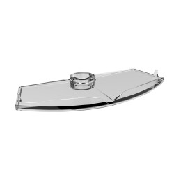 Tablette porte-objet acryl transparent pour barre de douche Ø25mm