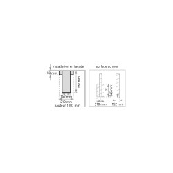 Colonne de douche DUNE, robinetterie thermostatique