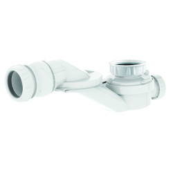 Siphon bain extra-plat sortie orientable sur rotule Ø40, H. 98mm, corps 100% PCR