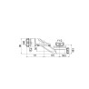 Siphon bain extra-plat sortie orientable sur rotule Ø40, H. 98mm, corps 100% PCR