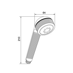 Douchette 2 jets ABS chromé, COBRA 2, avec système anti-calcaire