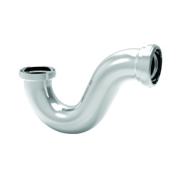 Siphon baignoire tube laiton, sortie horizontale Ø40mm débit : 120 l/mn