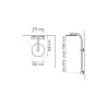 Combiné de douche ESSENTIALIS 2, robinetterie thermostatique