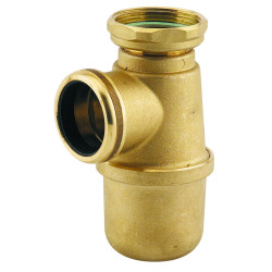 Siphon évier laiton, non réglable, H. sous évier 120mm