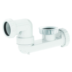 Siphon baignoire, sortie horizontale orientable Ø40, H. 109,5mm, corps 100% PCR