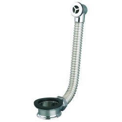 TP vasque laiton chromé enjoliveur Ø26x24mm, intercalaire laiton chromé H. 32mm