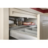 Vidage gain espace évier 2 cuves Ø90,panier inox Ø83mm, serr 0-25,corps 100% PCR