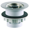 Bonde évier Ø60mm, panier inox, serr 10 à 28 mm, coprs plastique