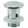 Bonde lavabo laiton chromé,digiclic à clapet,H. 65mm,lanterne,serrage 30 à 40 mm