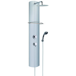 Colonne de douche TOTMY ALU, rangement, robinetterie thermostatique