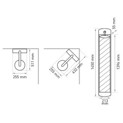 Colonne de douche TOTMY ALU, rangement, robinetterie thermostatique