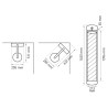 Colonne de douche TOTMY ALU, rangement, robinetterie thermostatique