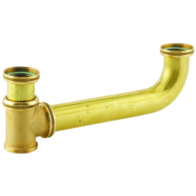 Tubulure laiton évier 2 cuves, entraxe réglable jusqu'à 260mm, sortie 1''1/2