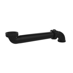Tubulure gain d'espace lavabo, entraxe 95-260mm, 1"1/4, noir,corps 100% PCR