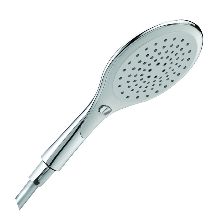 Douchette 3 jets chromé/gris, INOUIE PLUS, système anti-calcaire