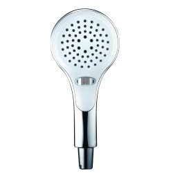 Douchette 3 jets chromé/blanc, INOUIE, système anti-calcaire