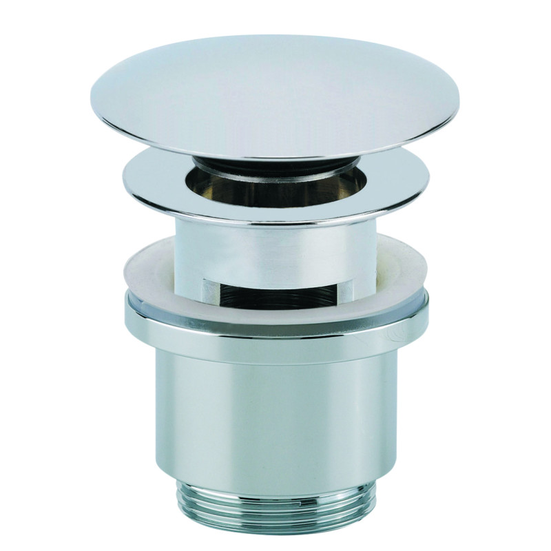 Bonde lavabo laiton chromé, digiclic, H. 58mm, avec lanterne, serrage 32 à 35mm, réf. 12430000000