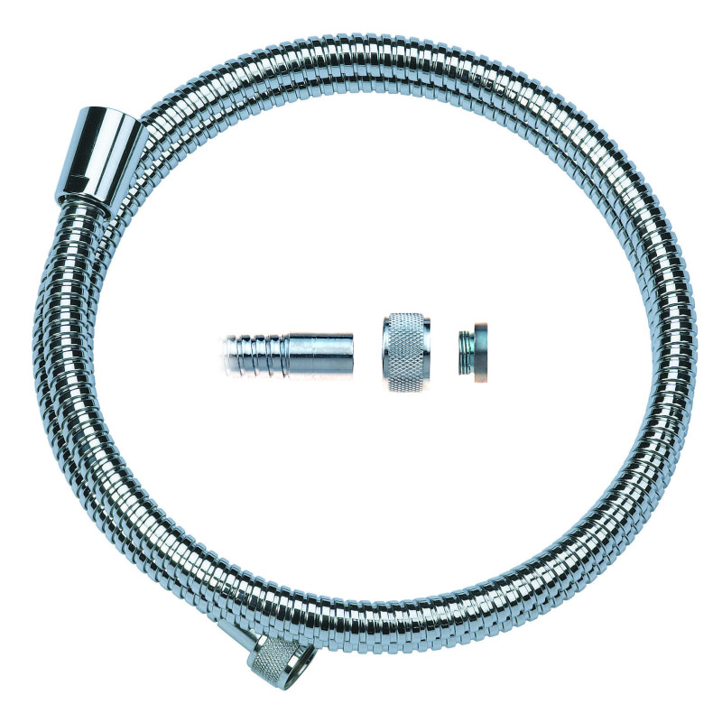 Flexible de douche laiton double agrafage résistance traction embout démontable