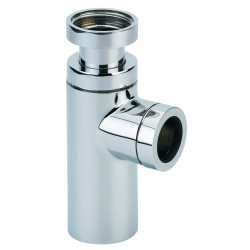 Siphon lavabo ABS chromé, CYLINDRIX, réglable 50/120mm, sortie Ø32mm