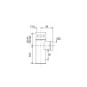 Siphon lavabo ABS chromé, CYLINDRIX, réglable 50/120mm, sortie Ø32mm