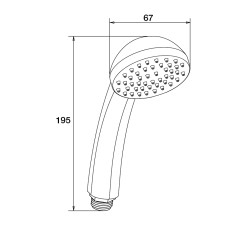Douchette 1 jet ABS, COBRA, avec système anti-calcaire
