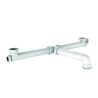Tubulure gain espace évier 2 cuves, entraxe jusqu'à 575mm,1 prise,corps 100% PCR