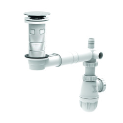 Équipement complet NF TBXP lavabo, extra-plat,clapet inox,corps 100% PCR