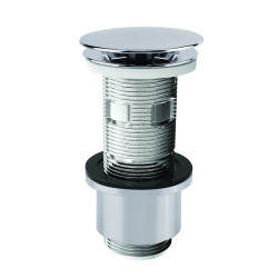 Bonde universelle digiclic ou fixe,H.100mm,clapet laiton chromé,corps ABS chromé, réf. 12490000000
