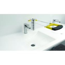 Bonde universelle digiclic ou fixe,H.100mm,clapet laiton chromé,corps ABS chromé, réf. 12490000000