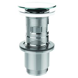 Bonde universelle digiclic ou fixe,H.100mm,clapet laiton chromé,corps ABS chromé, réf. 12590000000