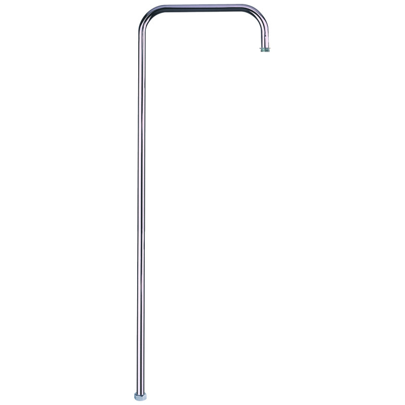 Crosse tube laiton chromé, Ø20mm, H. 1100mm, spécial collectivités