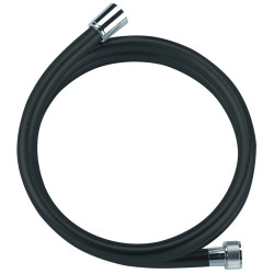 Flexible de douche PVC noir 1,50 m, haute résistance, écrou tournant