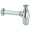 Siphon lavabo laiton chromé, réglable