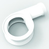 Trop-plein lavabo, Ø30x35mm, serrage 0 à 25mm, intercalaire blanc H. 33mm