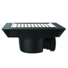 Bonde sol réglable extra-plate,grille inox,sortie horizontale Ø40,corps 70% PCR