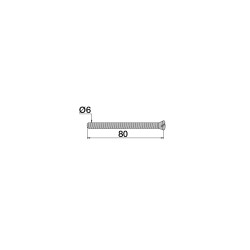 Lot 2 vis inox Ø6x80mm, pour bonde d’évier grès (remplace la réf. 026500)