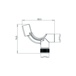 Support téléphone ABS chromé pour douchette, à fixer sur robinetterie 1/2"