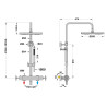 Colonne douche thermostatique INDUS manette chromé