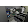 Vidage gain espace ELIPSO évier 2 cuves Ø90 trop-plein, H.89,5mm, corps 100% PCR