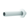 Sortie murale plastique Ø32mm, L. 200mm, rosace plastique Ø70mm