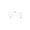 Sortie murale plastique Ø32mm, L. 200mm, rosace plastique Ø70mm