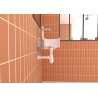 Sortie murale plastique Ø32mm, L. 200mm, rosace plastique Ø70mm