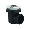 Bonde de douche NF Ø60mm, grille Ø85mm, sortie horizontale Ø40mm, corps 70% PCR